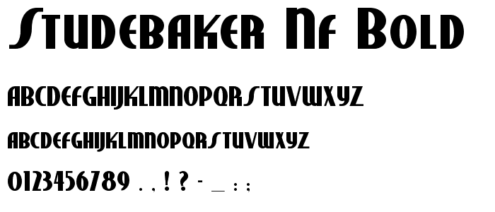 Studebaker NF Bold font